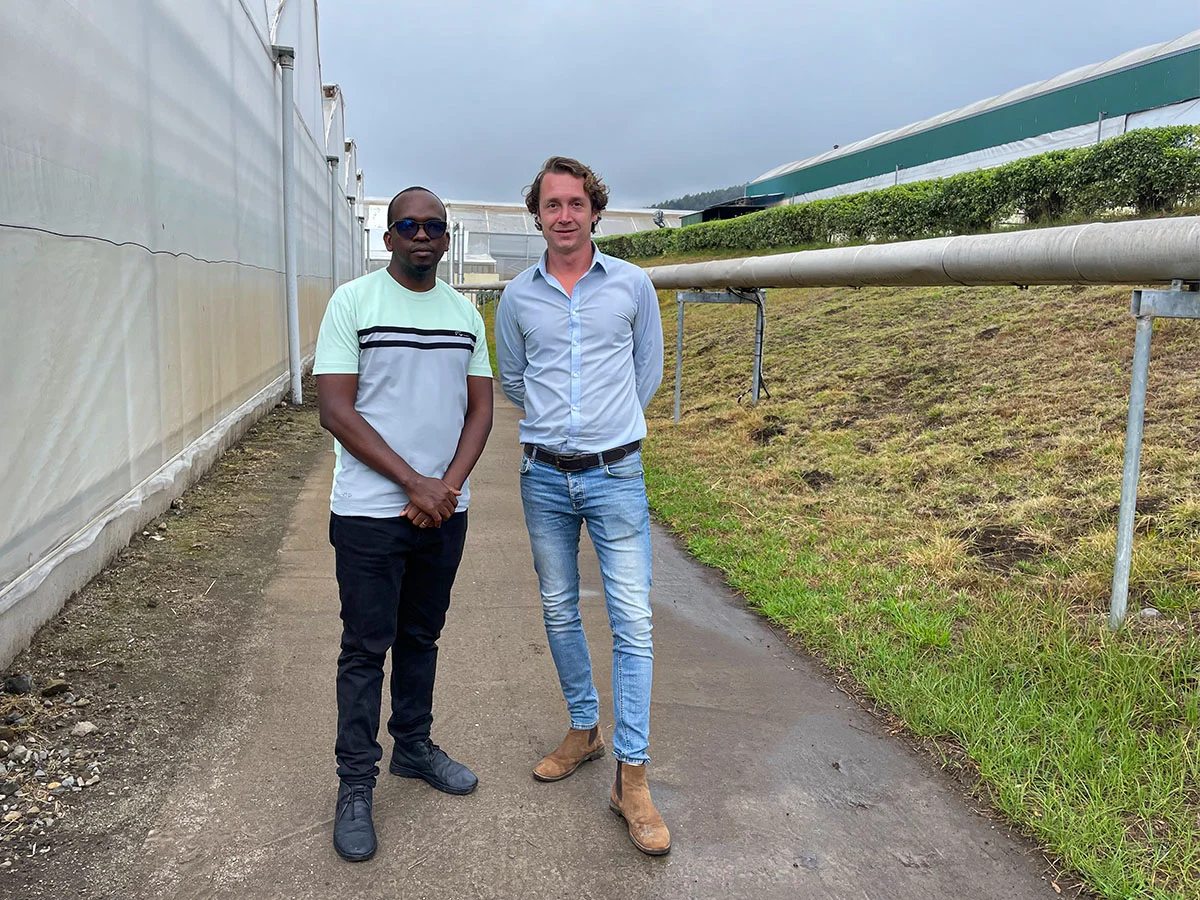 Visiting a farm in East Africa